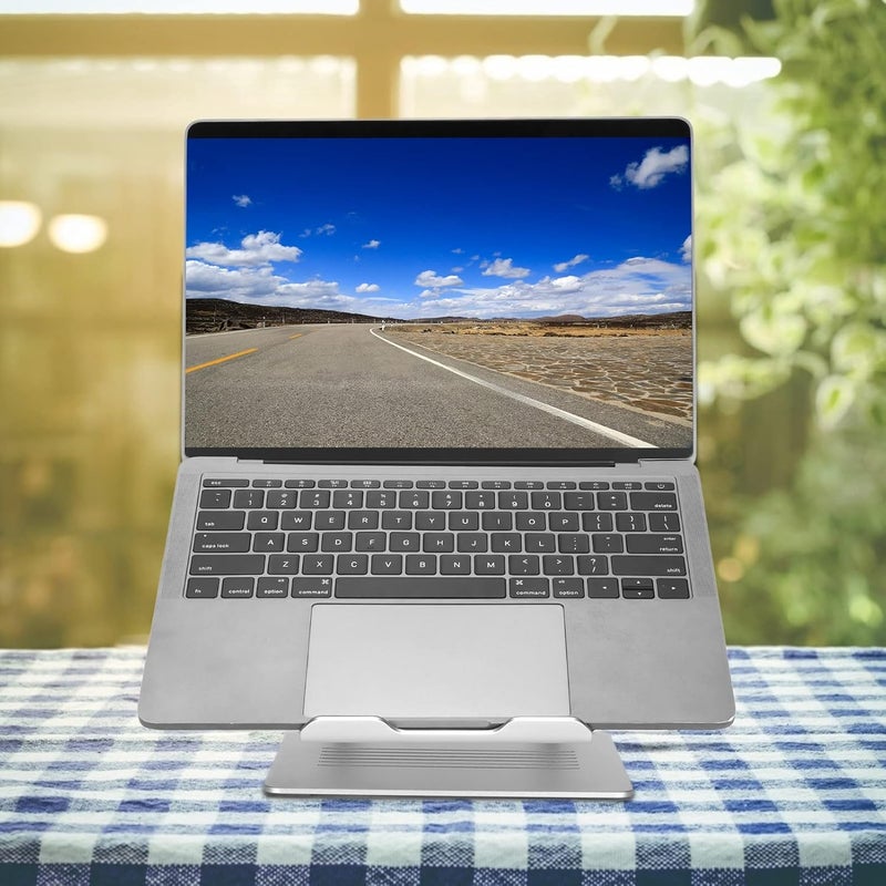 Adjustable Laptop Stand, Aluminum Alloy Computer Riser with Cooling Ventilation, Portable Foldable Notebook Holder for Home Office and Travel Use - Image 4