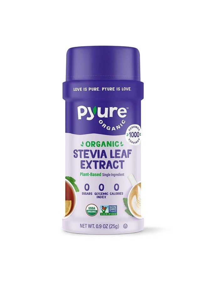 Pyure - Organic Stevia Powder Extract ; 100% Stevia No Fillers Stevia Concentrate 300X Sweeter Than Sugar ; No Additives Pure Stevia Extract Sugar Substitute Microspoon Included ; 1000 Servings - Image 1