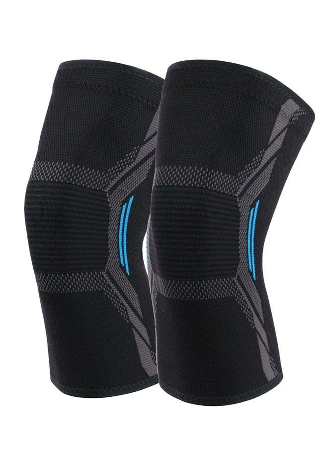 SHIWEI - 1 Pair Nylon Sports Knee Compression Sleeve, Best Knee Brace for Knee Pain for Men & Women, Knee Support for Running Basketball Weightlifting Gym Workout Pain Relief L - Image 1