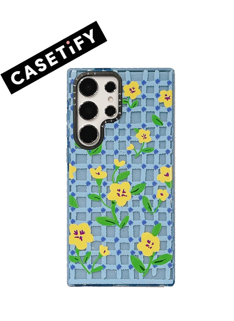 Casetify - Blossoming Grid Elegance - Samsung Galaxy S24 Ultra Floral Case - Image 1