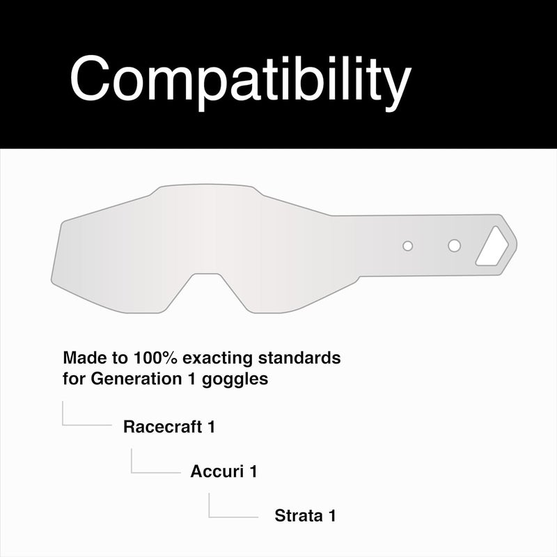 100% Professional choice 100% Racecraft/Accuri/Strata Standard Tear-Offs - Pack of 20 - Image 3