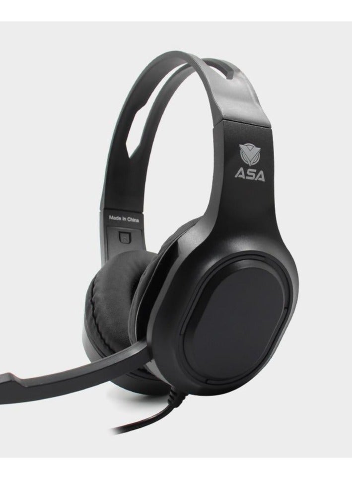 أيه أس أيه سماعة رأس ASA Coco للألعاب لجهاز PS4/PS5، عصابة رأس قابلة للتعديل اسود - Image 2