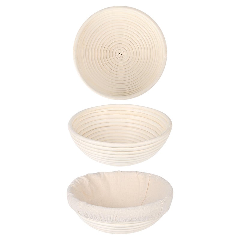 Saint Germain Bakery Premium Round Bread Banneton Basket with Liner (Set of 2 9" Round Baskets) - Image 4