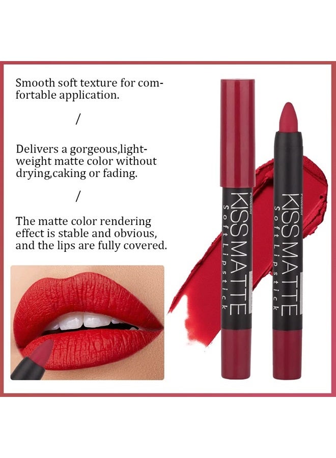 BINGBRUSH 3 Colors Moisture Smooth Lipstick Pack Set, Matte Color Stick Ultimate Lip Crayon for Makeup Collection - Nourishing Lipstick with a Matte Finish Waterproof Velvet Lipgloss Lip Stain (13#,15#,16#)