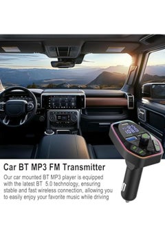 KASTWAVE Bluetooth FM Transmitter for Car, Radio Adapter, Car Wireless Transmitter, Wireless Radio Car Kit, Compact Durability 5.0 Wireless Automotive Radio Transmitter Multifunctional Adapter  - Image 5