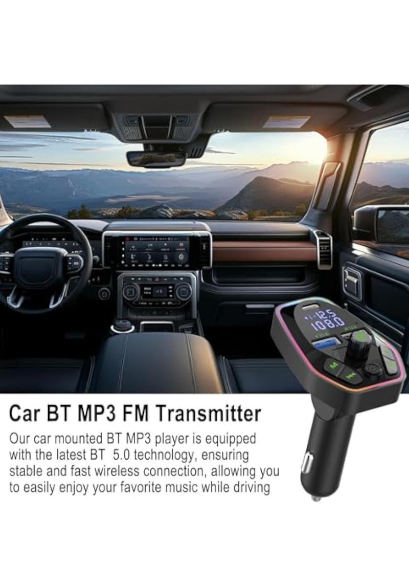 KASTWAVE - Bluetooth FM Transmitter for Car, Radio Adapter, Car Wireless Transmitter, Wireless Radio Car Kit, Compact Durability 5.0 Wireless Automotive Radio Transmitter Multifunctional Adapter - Image 1