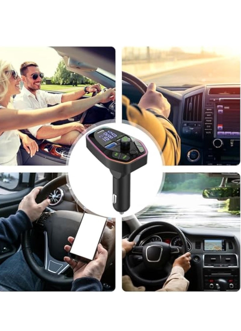 KASTWAVE - Bluetooth FM Transmitter for Car, Radio Adapter, Car Wireless Transmitter, Wireless Radio Car Kit, Compact Durability 5.0 Wireless Automotive Radio Transmitter Multifunctional Adapter - Image 1