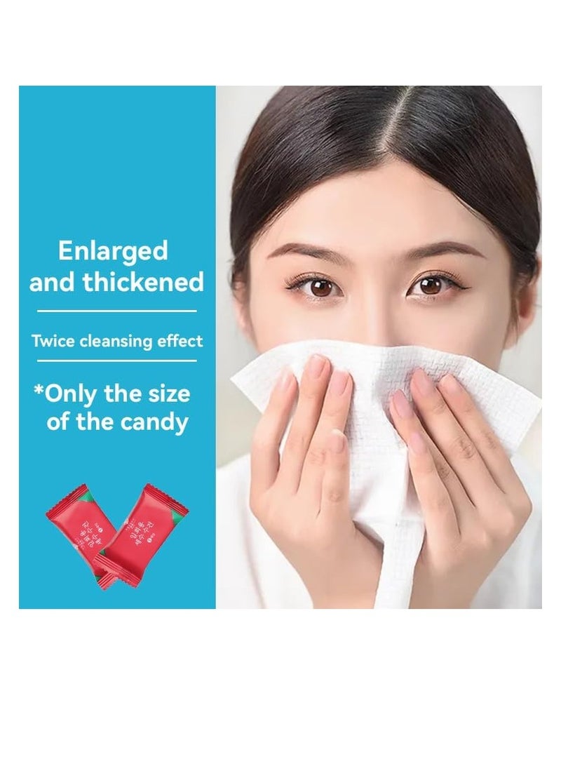 Compressed face towels, Hygienic & Portable having multi purpose uses. Easy to carry on hiking, Camping, BBQ, Beach day, Travel, Pilgrimage, Baby cleaning. 50 pieces in a bag. - Image 2