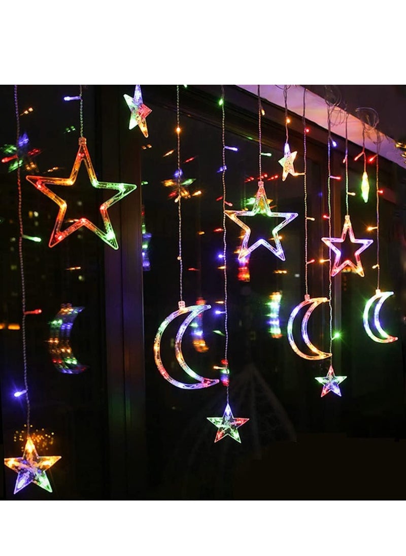 Generic Decorations String Lights, Battery Operated Curtain Lights, Moon Star Led Lights for Bedroom, Dorm Decor Battery Powered Fairy Lights, Indoor Outdoor Decoration Twinkle Lights  - Image 3