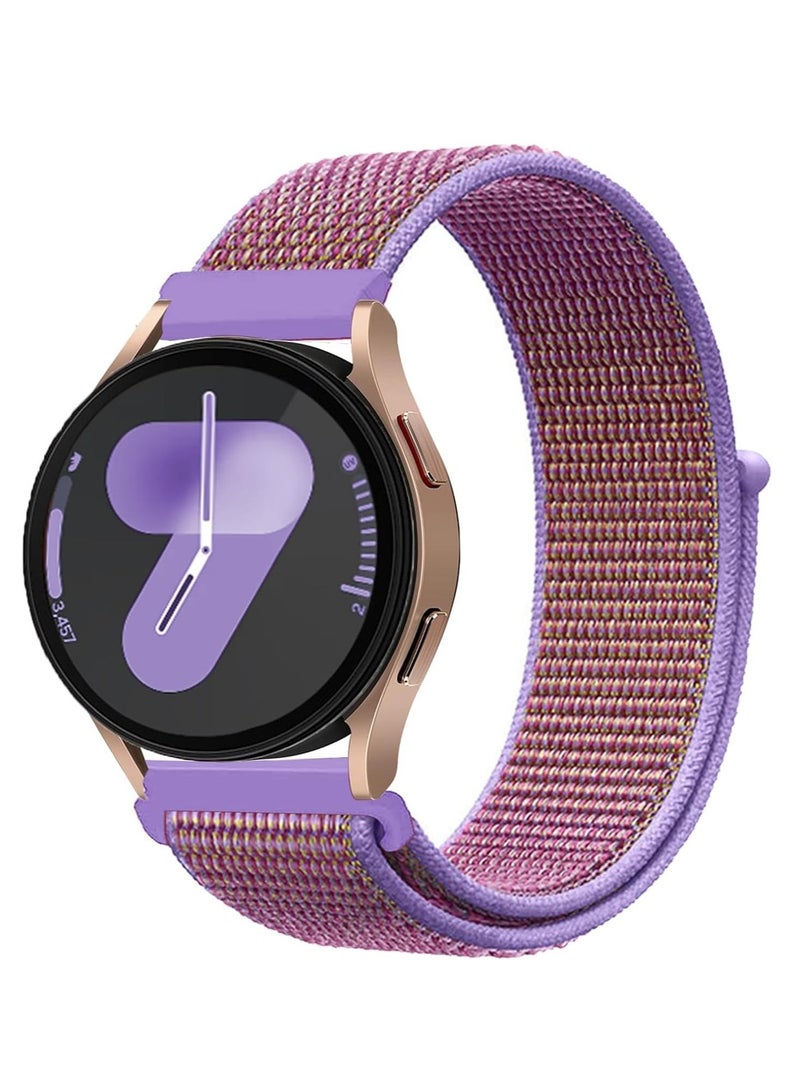 Comfort Canvas Woven Nylon Sport Band for Samsung Galaxy Watch 46mm/Gear S3 Frontier/Huawei Watch GT2/Magic Honor 2/Fossil/22mm Watches (Purple)