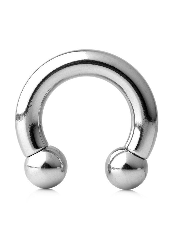 Ruifan 316L Surgical Steel Circular Internally Threaded Barbell Horseshoe 2G 4G 6G 8G 0G 00G, Stainless Steel, - Image 2