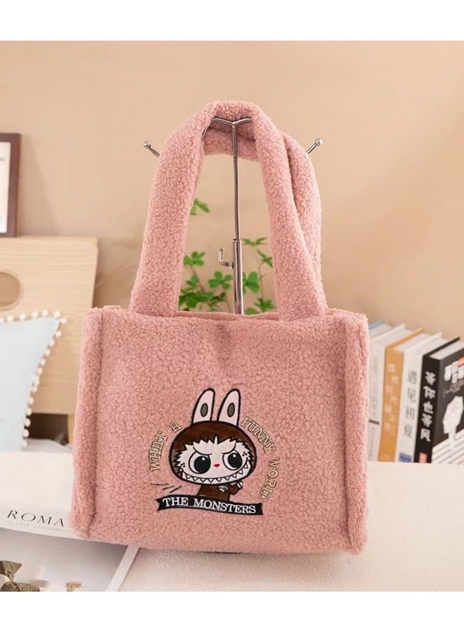 LABUBU Labubu Crossbody Bag Cartoon Backpack Doll Change Plush Bag Backpack 