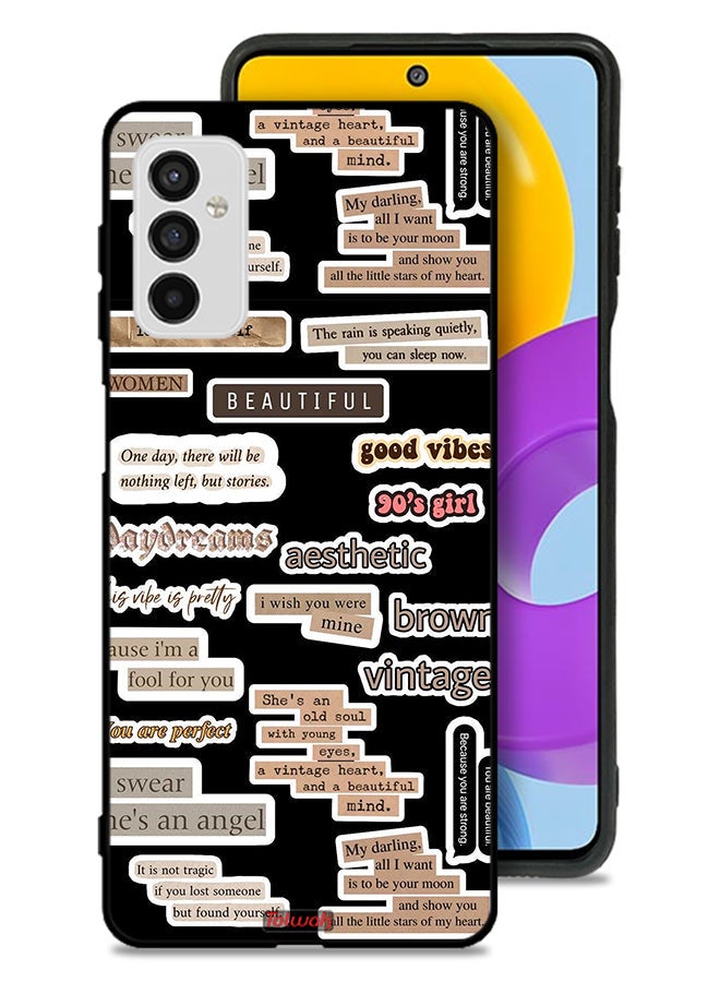 Tolwak Samsung Galaxy M52 5G Protective Case Cover Beautiful Quotes Stickers - Image 1