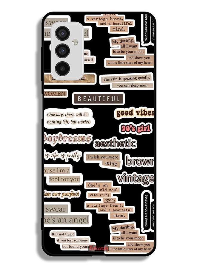 Tolwak Samsung Galaxy M52 5G Protective Case Cover Beautiful Quotes Stickers - Image 2