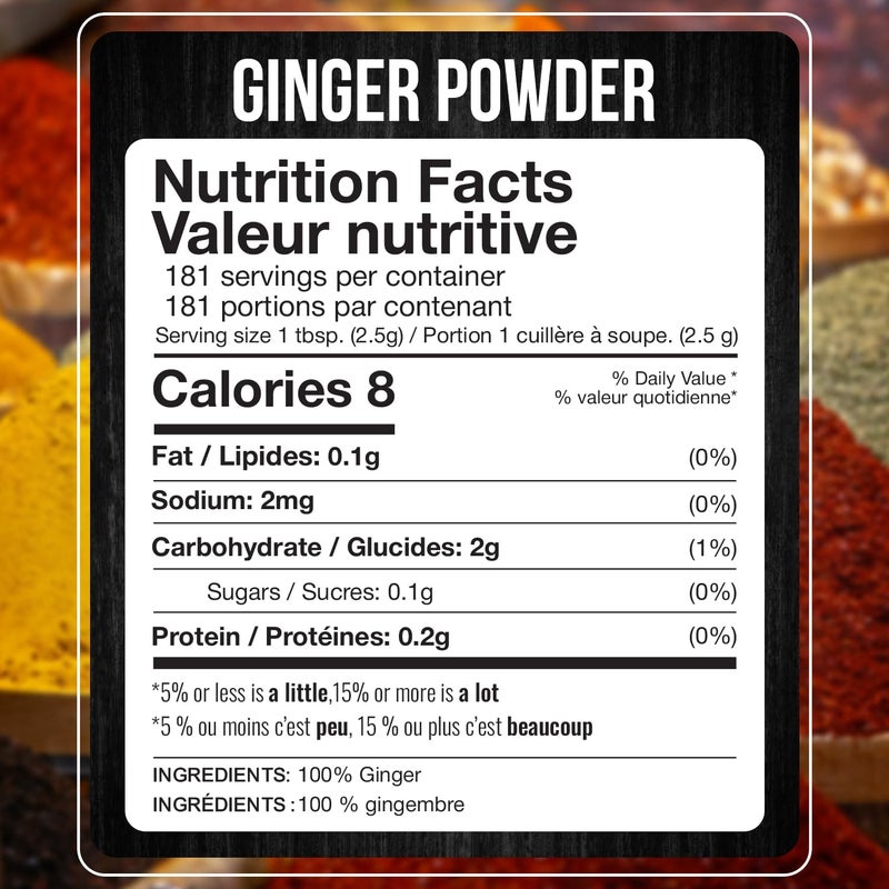 Fresh Finest Ginger Powder - 15.97oz (453G) - Pure Ground Ginger Root for Culinary & Health Benefits - Image 2
