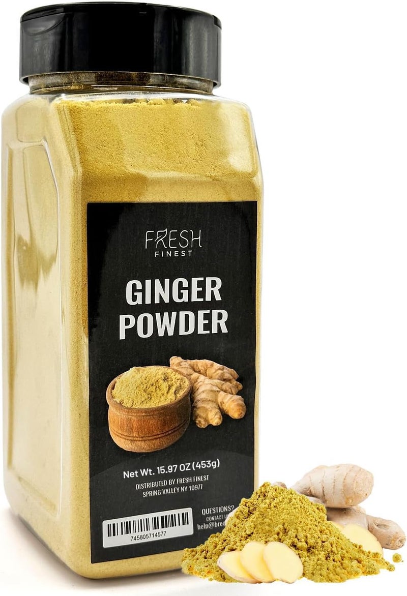 Fresh Finest Ginger Powder - 15.97oz (453G) - Pure Ground Ginger Root for Culinary & Health Benefits - Image 1
