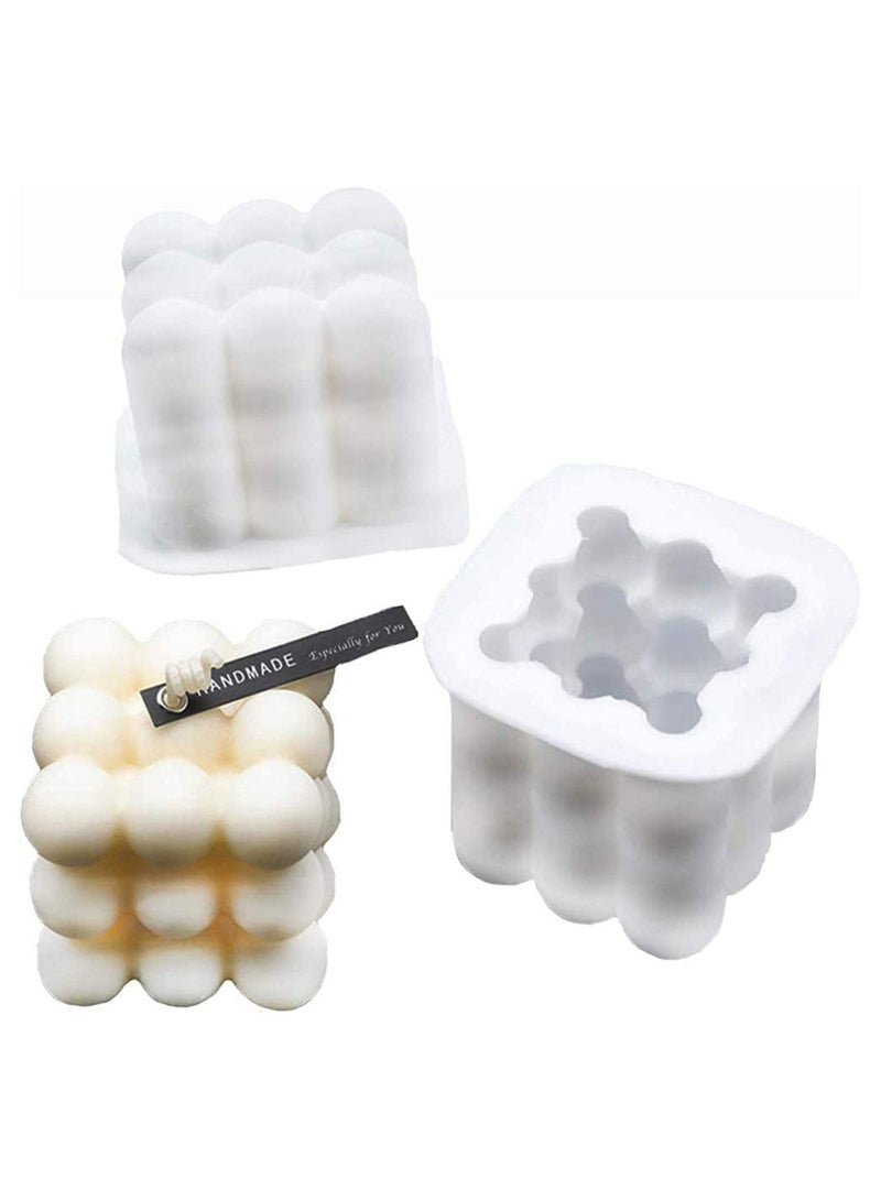 Excefore Candles Mould, 3D Soy Wax Candle Overlapping Balls Sphere Mold, Soap Cube, Handmade Soap, Handcraft Ornaments, Baking Dessert Round Mousse Cake Molds, Craft Clay Tools - Image 1