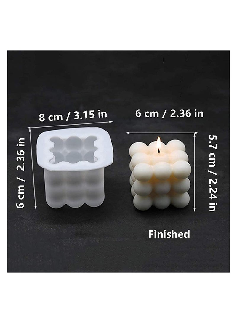 Excefore Candles Mould, 3D Soy Wax Candle Overlapping Balls Sphere Mold, Soap Cube, Handmade Soap, Handcraft Ornaments, Baking Dessert Round Mousse Cake Molds, Craft Clay Tools - Image 3