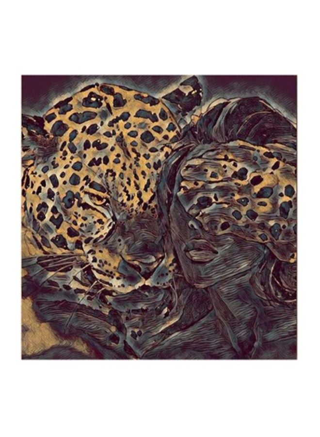 RYN Women Tiger MDF Wall Art Multicolour 30x30centimeter - Image 2