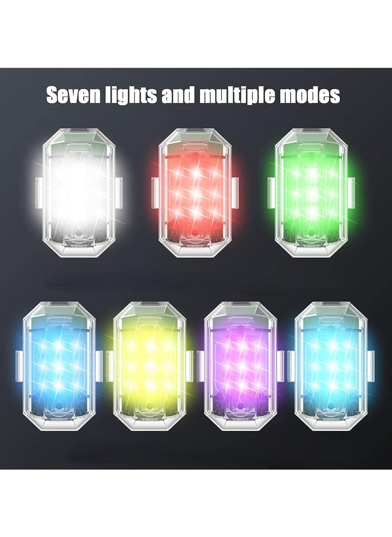 Generic High Brightness Wireless LED Strobe Light – Multi-Use Rechargeable Anti-Collision Light for Drones, Aircraft, Motorcycles, and Safety Gear – 7-Color Flashing Warning Light with USB Charging  - Image 2