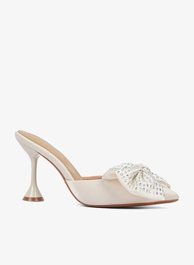 Cuple Womens satin heeled mules - Image 1