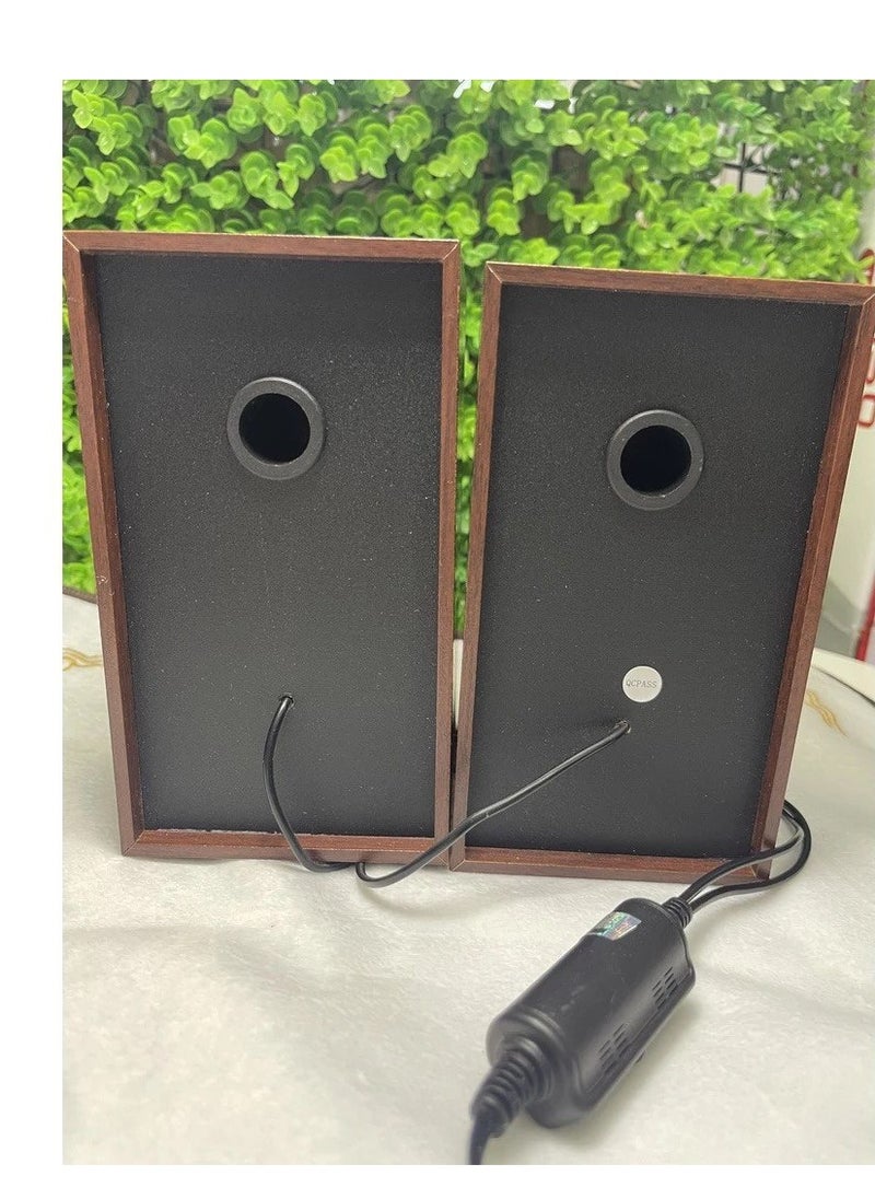 NAMA wooden RGB Computer Gaming Speakers - 1W*2 Wired Stereo Mini - 3.5mm Jack + 2.0 USB Powered For Gaming/Movie/Music/PC/Laptop  - Image 5