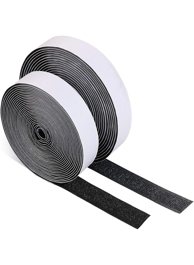 Green Tiger Self-Adhesive, Fastener Tape Self Adhesive Tape, Reusable Fastener, Fastening tape, Multipurpose Power Cable Organize (Black, 20mm x 5m) - Image 1