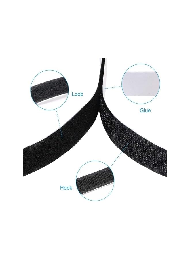 Green Tiger Self-Adhesive, Fastener Tape Self Adhesive Tape, Reusable Fastener, Fastening tape, Multipurpose Power Cable Organize (Black, 20mm x 5m) - Image 3