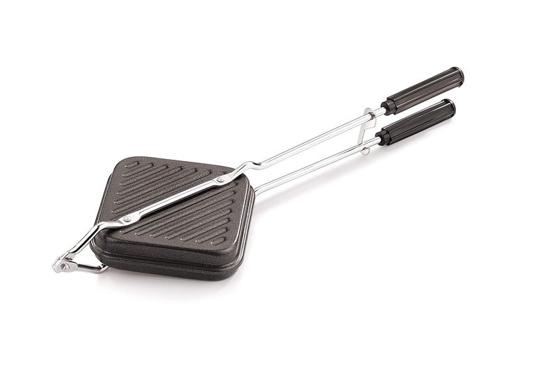 Tosaa Non-Stick Sandwich Toaster for Gas Stove | Grill & Toast Sandwiches in Minutes | Double-Coated Non-Stick | Durable & Easy to Use | Black Sandwich Maker - Image 1