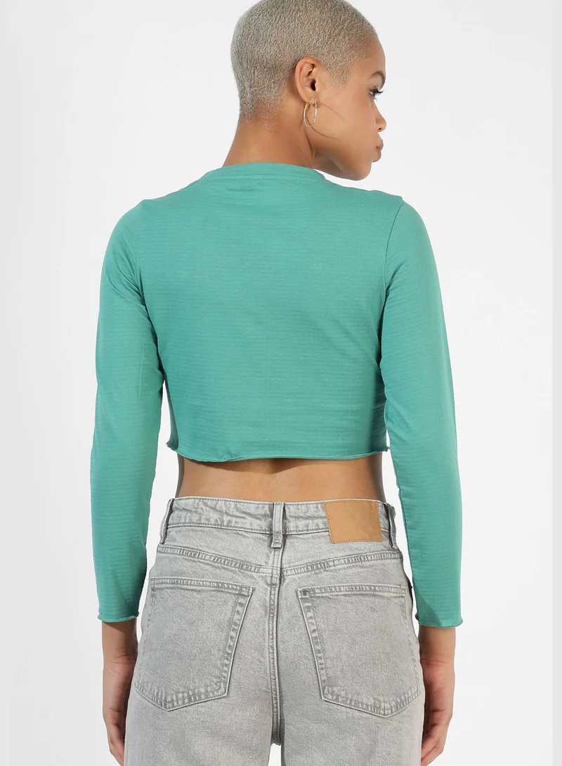 Campus Sutra Women's Solid Casual Top