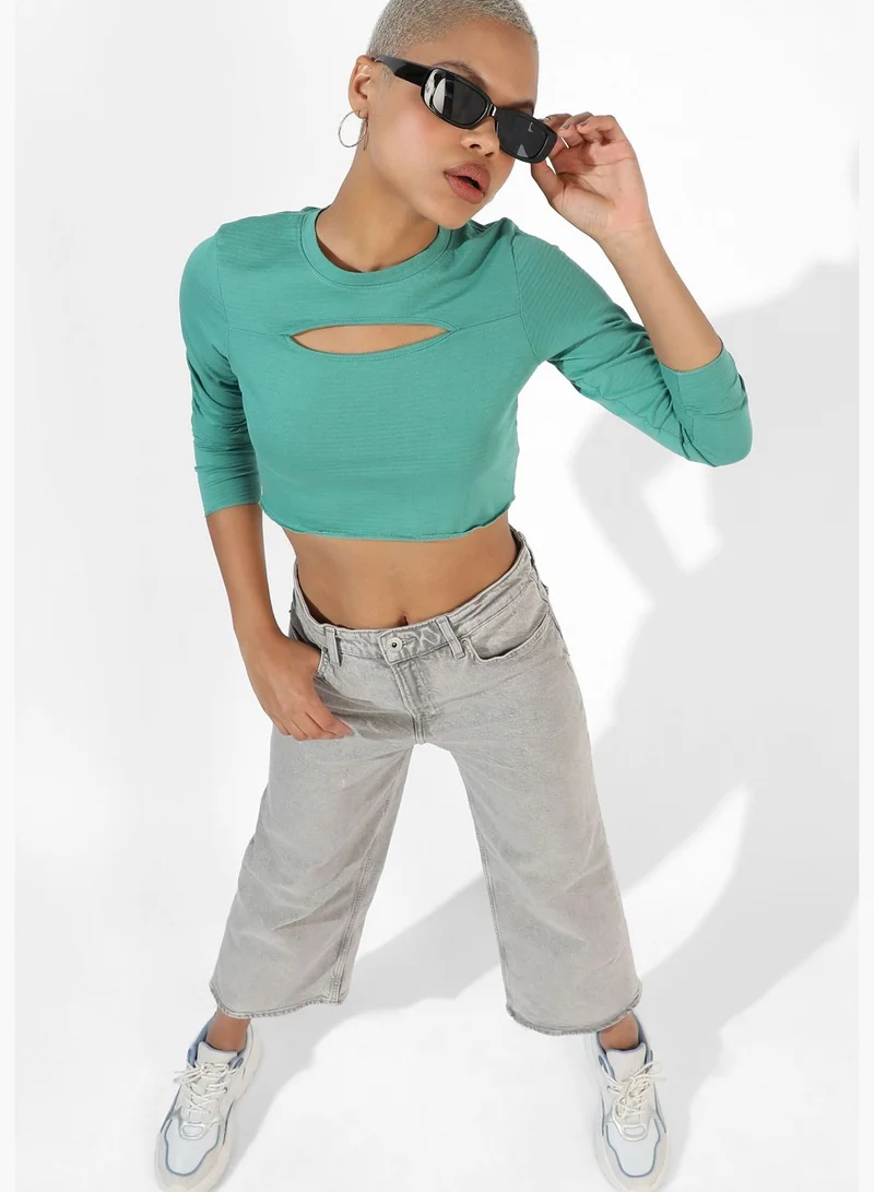Campus Sutra Women's Solid Casual Top