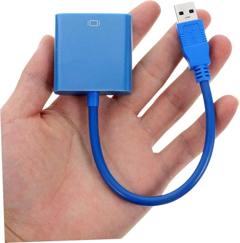 SMASOLO USB 3.0 to VGA Adapter Cable for Monitors Compatible Laptop Projector External Video Display Converter (Blue) - Image 3