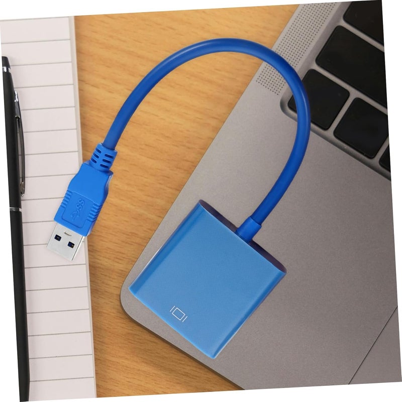 SMASOLO USB 3.0 to VGA Adapter Cable for Monitors Compatible Laptop Projector External Video Display Converter (Blue) - Image 5