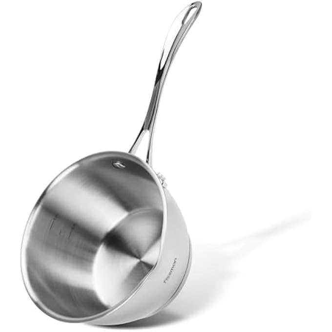 Fissman Saucepan 06L With Measuring Mark Stainless Steel Saucepan 12X6Cm Felice Series 1810 Inox 304 Steel Induction Bottom Compatible With All Types Of Stovetops - Image 5