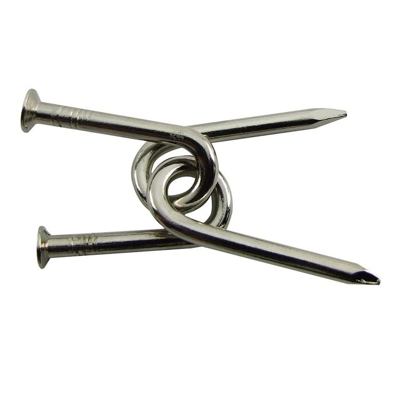 MilesMagic Close Up Classical Nail Puzzle Gimmick Magician's Nail Jail Hook Puzzle Magic Trick, Silver - Image 2