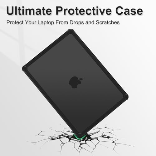 MOSISO Compatible with MacBook Pro 14 inch Case 2025-2021 M5 M4 M3 M2 M1 A3434 A3112 A3185 A3401 A2918 A2992 A2779 A2442, Heavy Duty TPU Bumper Hard Case&Keyboard Skin&Screen Film, Black - Image 3