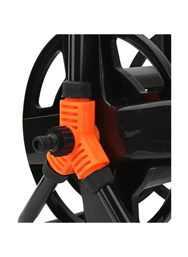 Generic Hose Reel, Storage Garden Hose Reel Leader Hose with Crank Handle ABS Single Arm Tool for Garden Watering  - Image 2