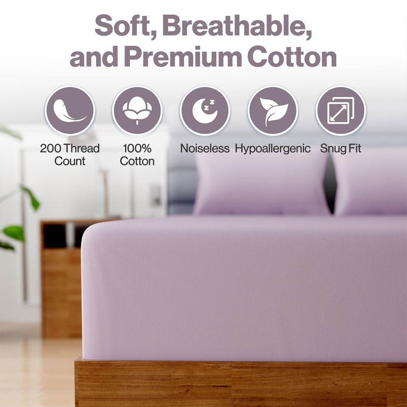 Superity Linen Superity Luxurious Hotel Quality Queen Fitted Sheet 100% Cotton Ultra Soft, Skin-Friendly & Hypoallergenic Deep Pocket Fits 16 Mattress Easy Care & Snug Fit (Queen Size - 60 X 80) - Image 2