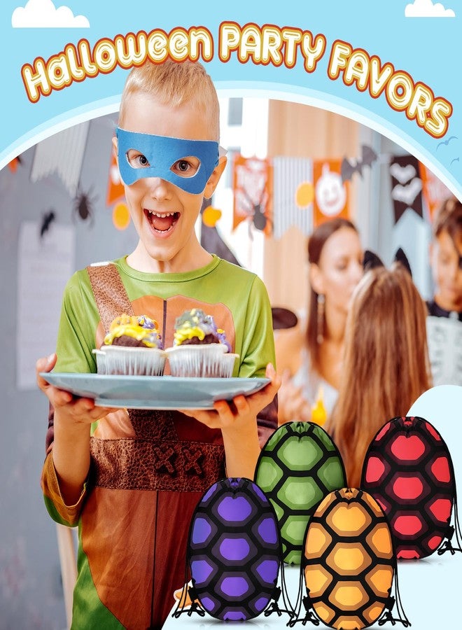 Yeyeplum 24 Pcs Turtle Party Favors Bulk Drawstring Bags Carnival Goodie Gift Treat Bags for Under The Sea Favors Game Prizes Kids Video Birthday Party Supplies (Turtle - Image 4