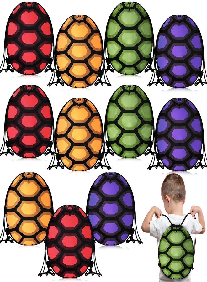Yeyeplum 24 Pcs Turtle Party Favors Bulk Drawstring Bags Carnival Goodie Gift Treat Bags for Under The Sea Favors Game Prizes Kids Video Birthday Party Supplies (Turtle - Image 1