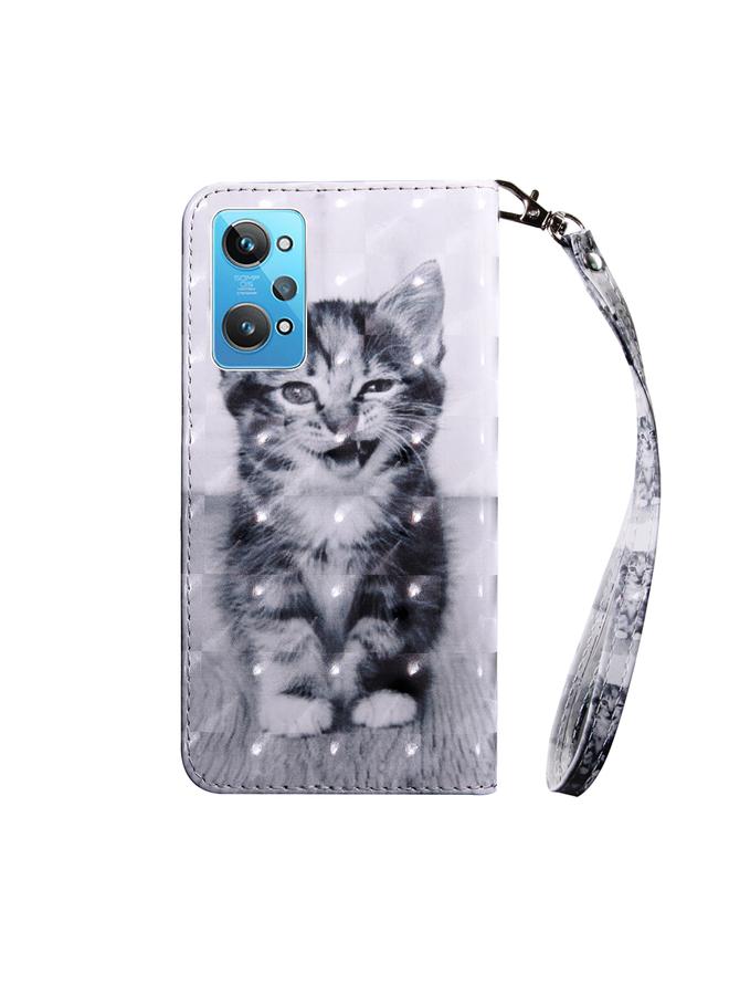 اس-توب جراب لهاتف Realme GT2 / GT Neo2 / GT Neo 3T جراب هاتف جلدي مطلي ثلاثي الأبعاد - Image 3