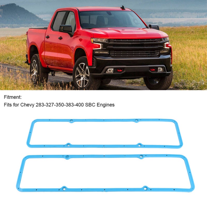 2 قطعة لحائط غطاء صمام المحرك المطاطي مناسب لمحركات SBC 283‑327‑350‑383‑400 - Image 4