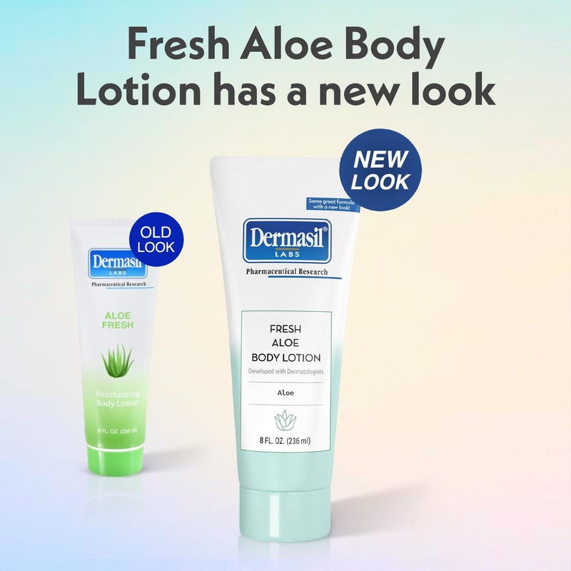 Dermasil Body Lotion, Fresh Aloe, 3-Pack â€“ Non-Greasy, Fast-Absorbing, Fresh Scent, 8 Oz Ea - Image 3