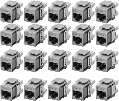 Leviton Extreme Quick Port Connector, 25-Pack, 61110-BG6, Gray - Image 4