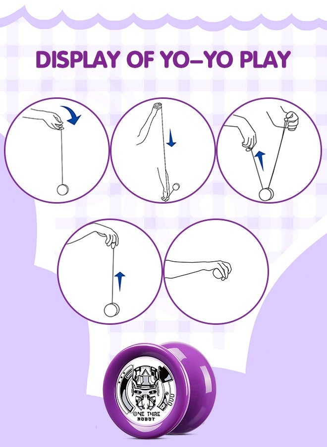 GROIC YOYO Responsive,Purple Ball Bearing Yoyo Axle, Premium Plastic Yoyo,Suitable for Beginners Adults and Children,Children's Educational Toys - Image 3