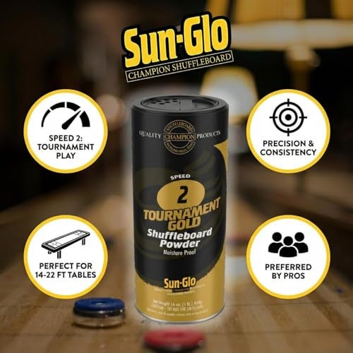 Sun-Glo Sun Glo Shuffleboard Powder - Speed 2 - Tournament Gold - Image 2