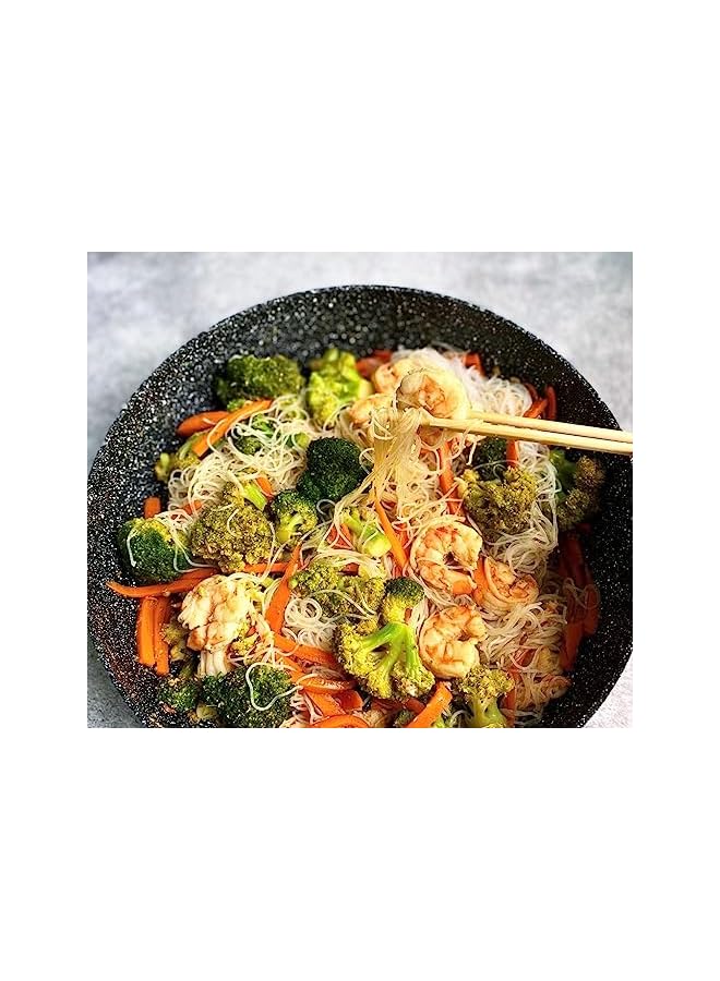 بروماس Elementi Natura صنع في إيطاليا، مقلاة جرانيت غير لاصقة مقاس 28 سم بدون فوضى وبدون هموم، أواني طهي آمنة للغسل في غسالة الأطباق ومقلاة خالية من مادة PFOA وخالية من الرصاص - Image 2