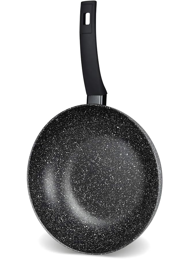 بروماس Elementi Natura صنع في إيطاليا، مقلاة جرانيت غير لاصقة مقاس 28 سم بدون فوضى وبدون هموم، أواني طهي آمنة للغسل في غسالة الأطباق ومقلاة خالية من مادة PFOA وخالية من الرصاص - Image 1