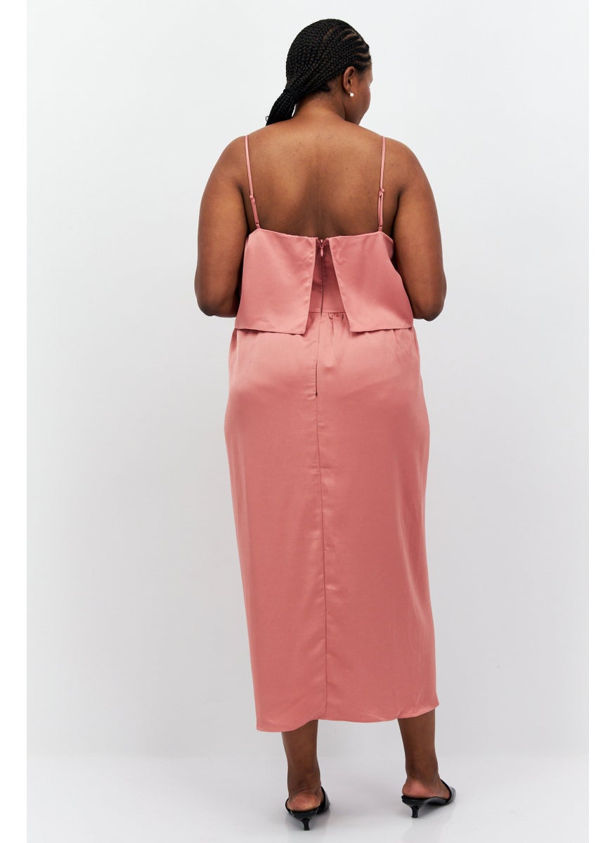 city chic Women Plain Midi Dress, Pink  - Image 2