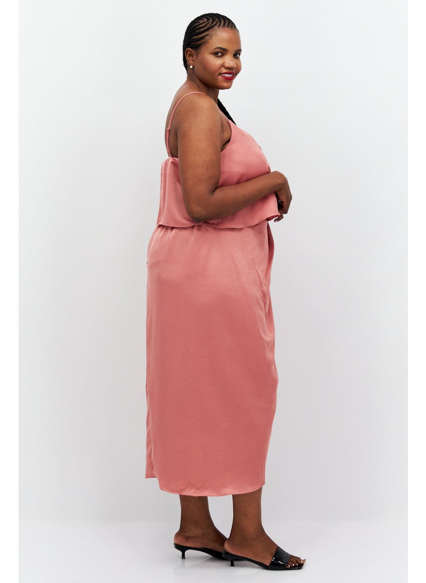city chic Women Plain Midi Dress, Pink  - Image 4